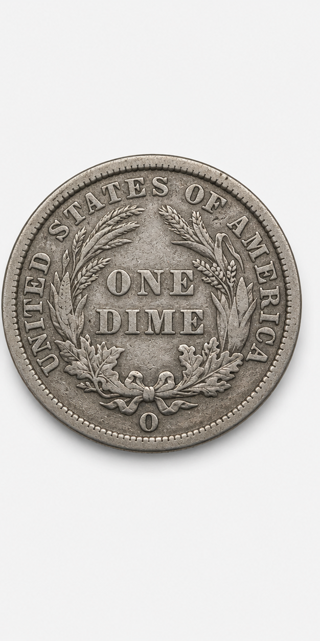1892-O Barber Dime reverse