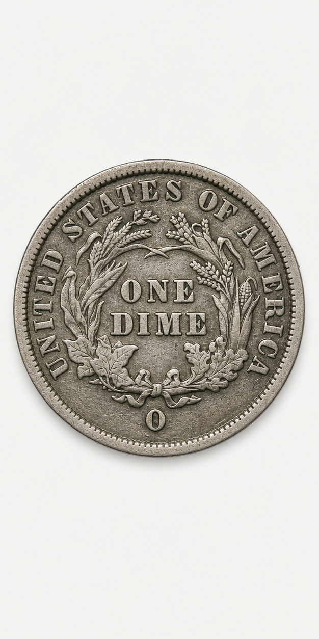 1895-O Barber Dime reverse