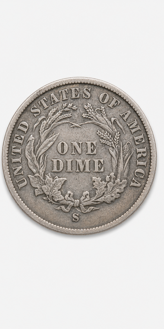 1903-S Barber Dime reverse