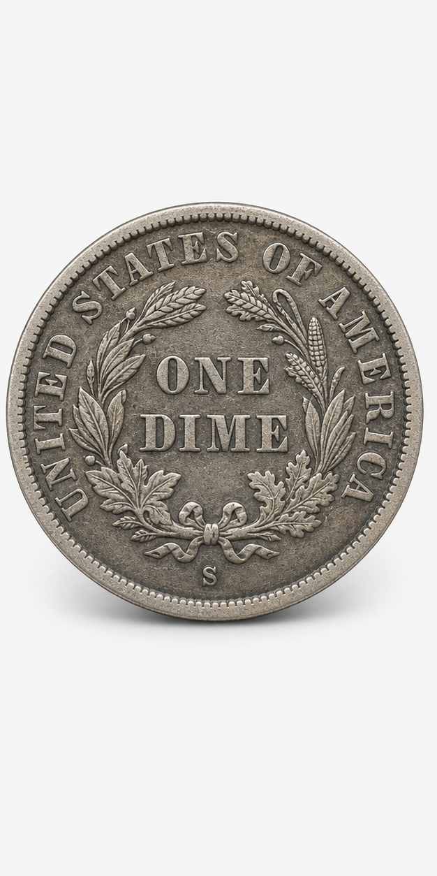 1913-S Barber Dime reverse