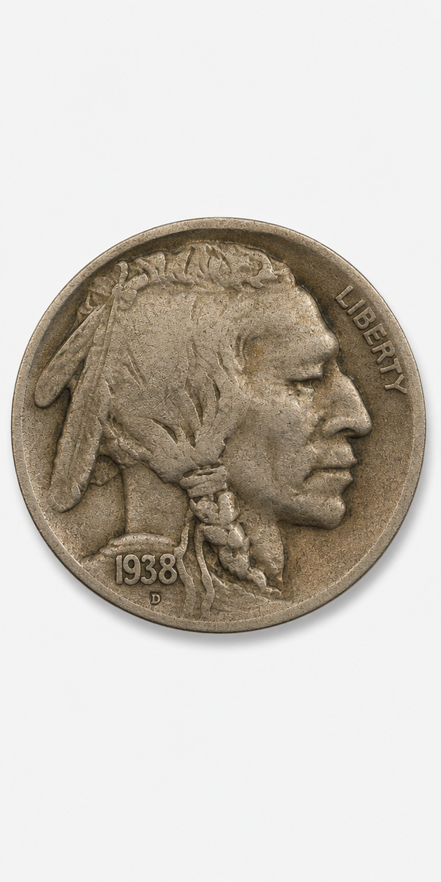 1938-D Buffalo Nickel obverse