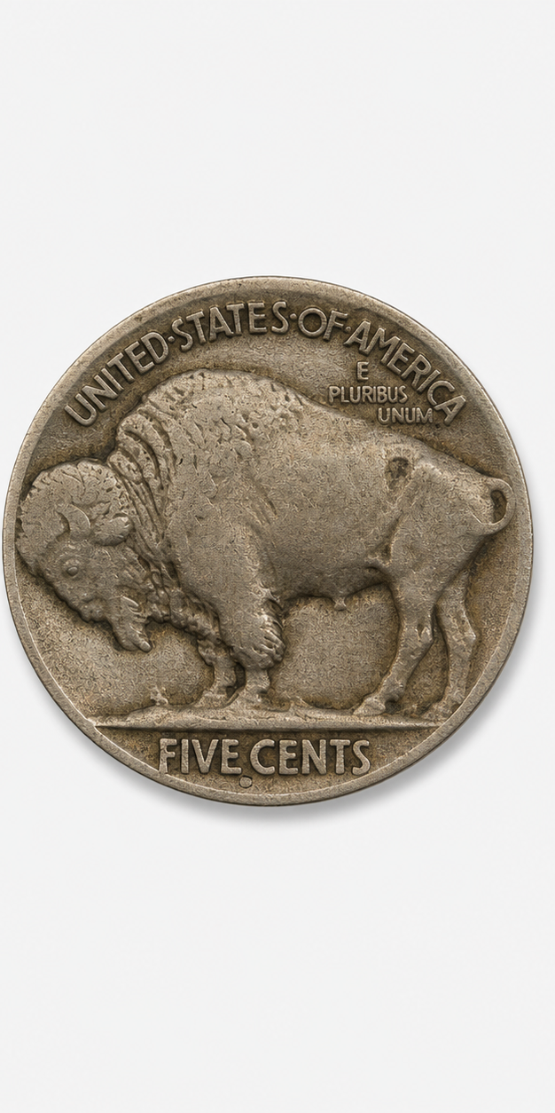 1938-D Buffalo Nickel reverse