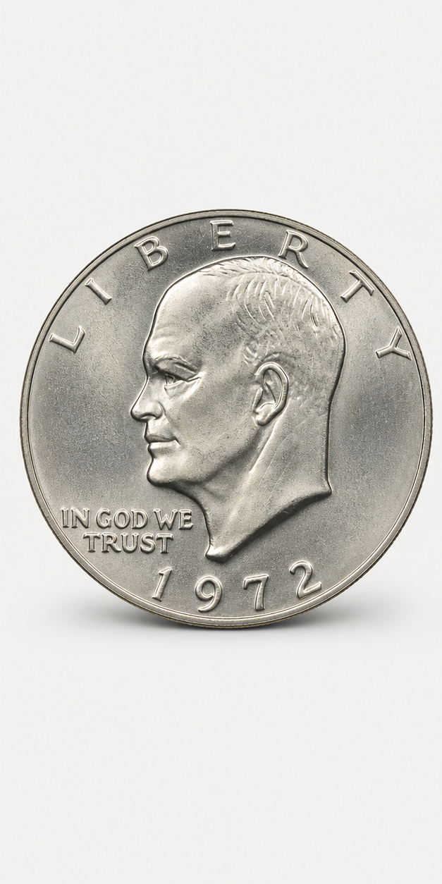 1972 Type 2 Eisenhower Dollar obverse