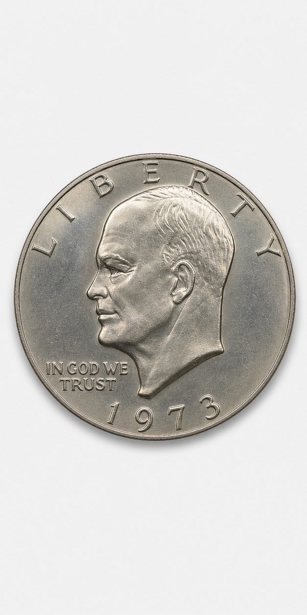 1973 Mint Set only Eisenhower Dollar obverse