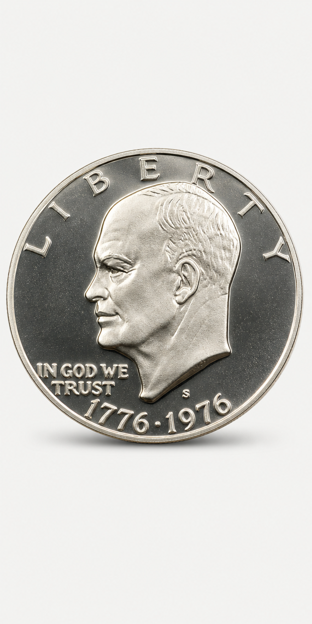 1976-S 40% Silver Bicentennial Eisenhower Dollar obverse