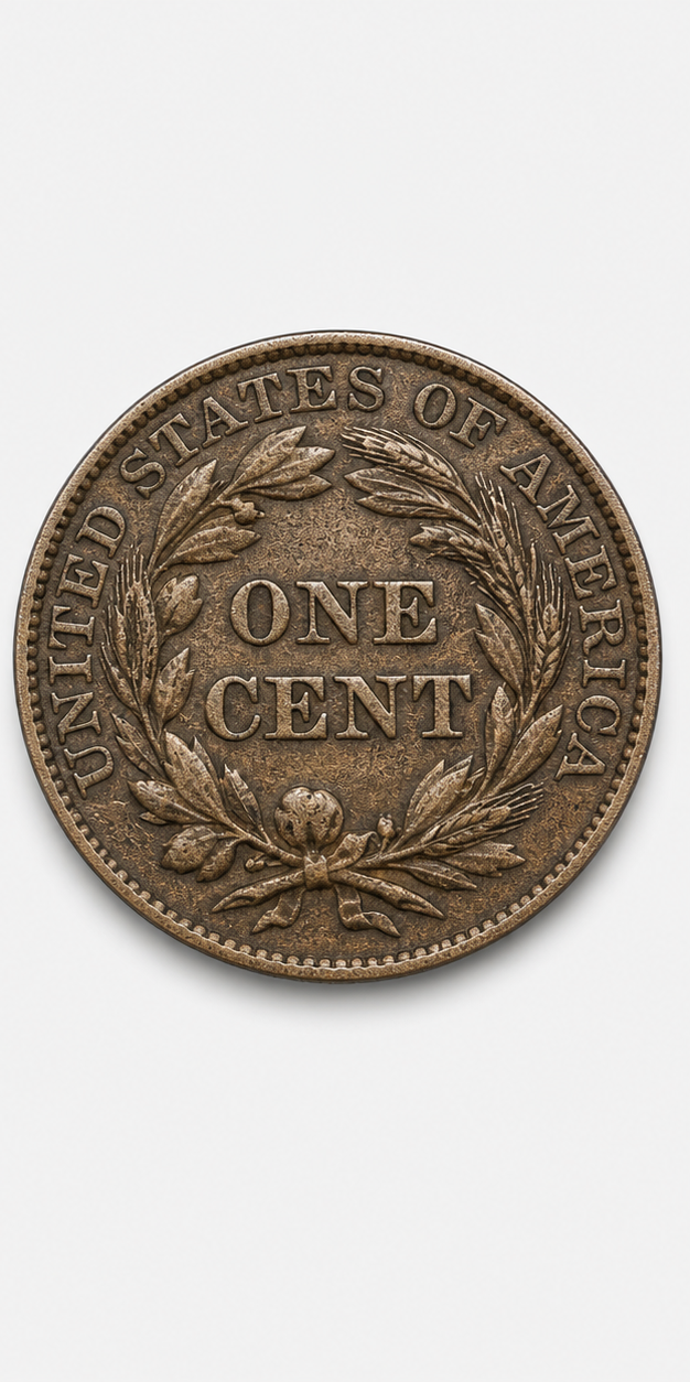 1856 Flying Eagle Cent reverse