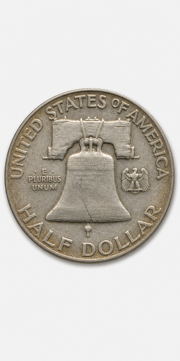 1949-D Franklin Half Dollar reverse