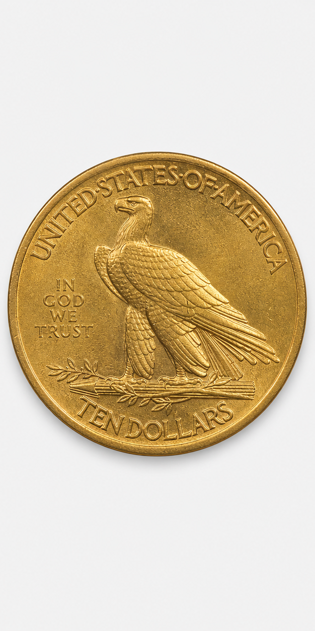 1911-D With Motto Indian Head Gold Eagle reverse