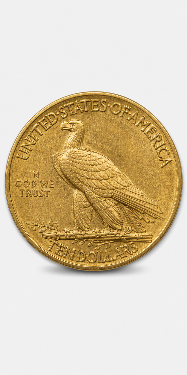 1920-S With Motto Indian Head Gold Eagle reverse
