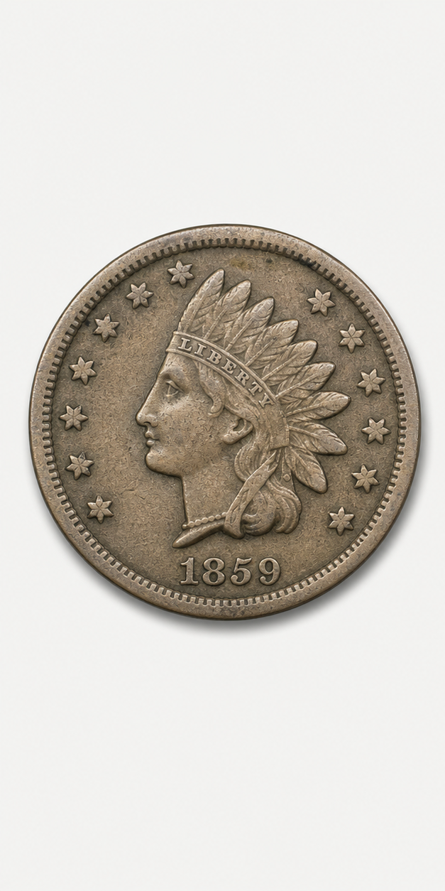 1859 Laurel Wreath Reverse Indian Head Penny obverse