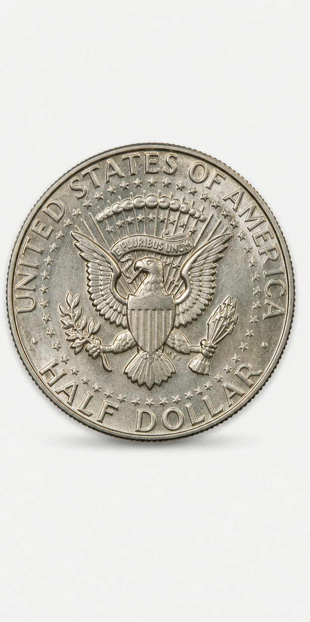 1970-D Kennedy Half Dollar reverse