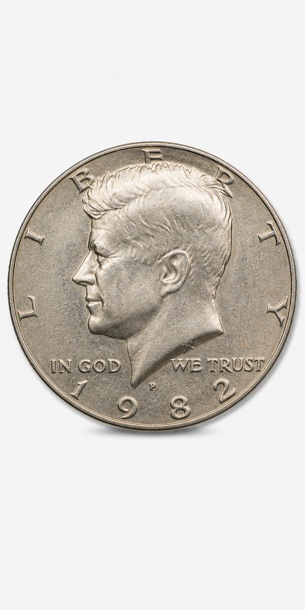 1982-P Kennedy Half Dollar obverse