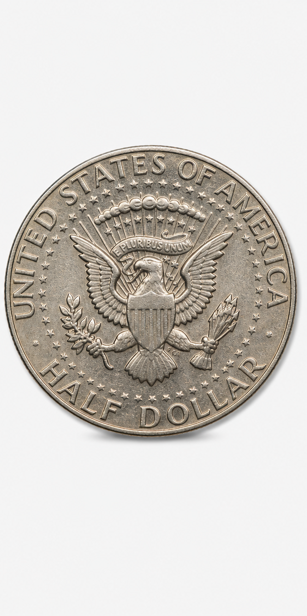 1982-P Kennedy Half Dollar reverse
