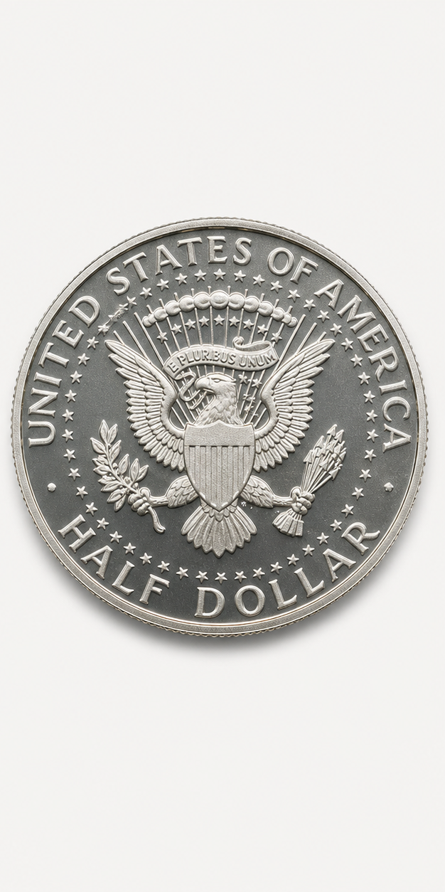 1998-S Kennedy Half Dollar reverse