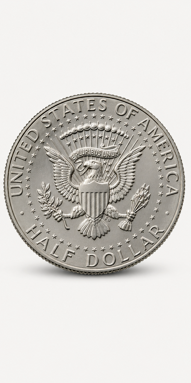 2021-P Kennedy Half Dollar reverse
