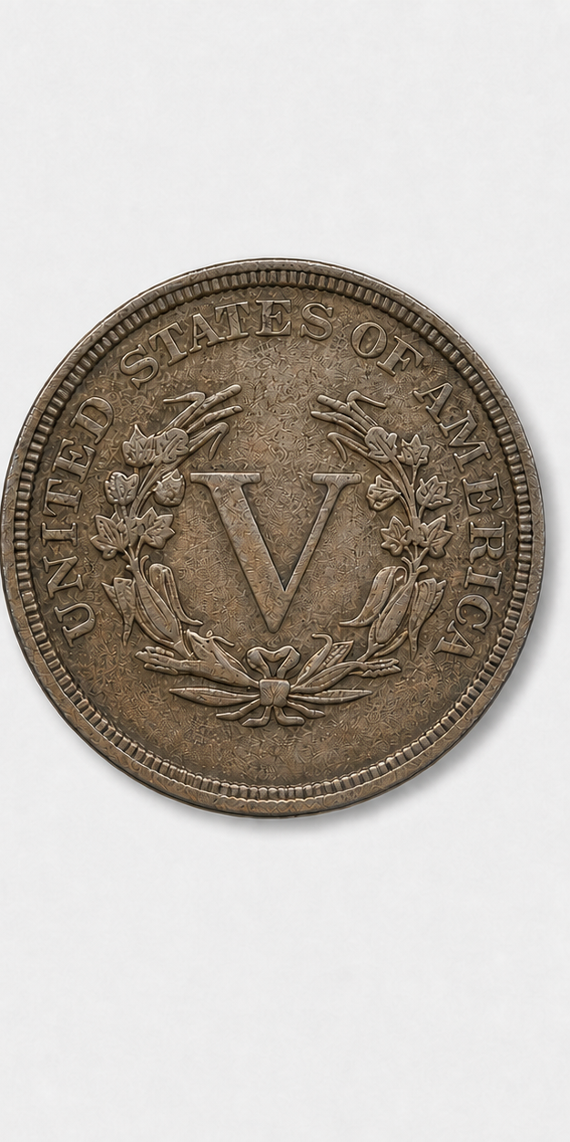 1883 No CENTS Liberty Head Nickel reverse