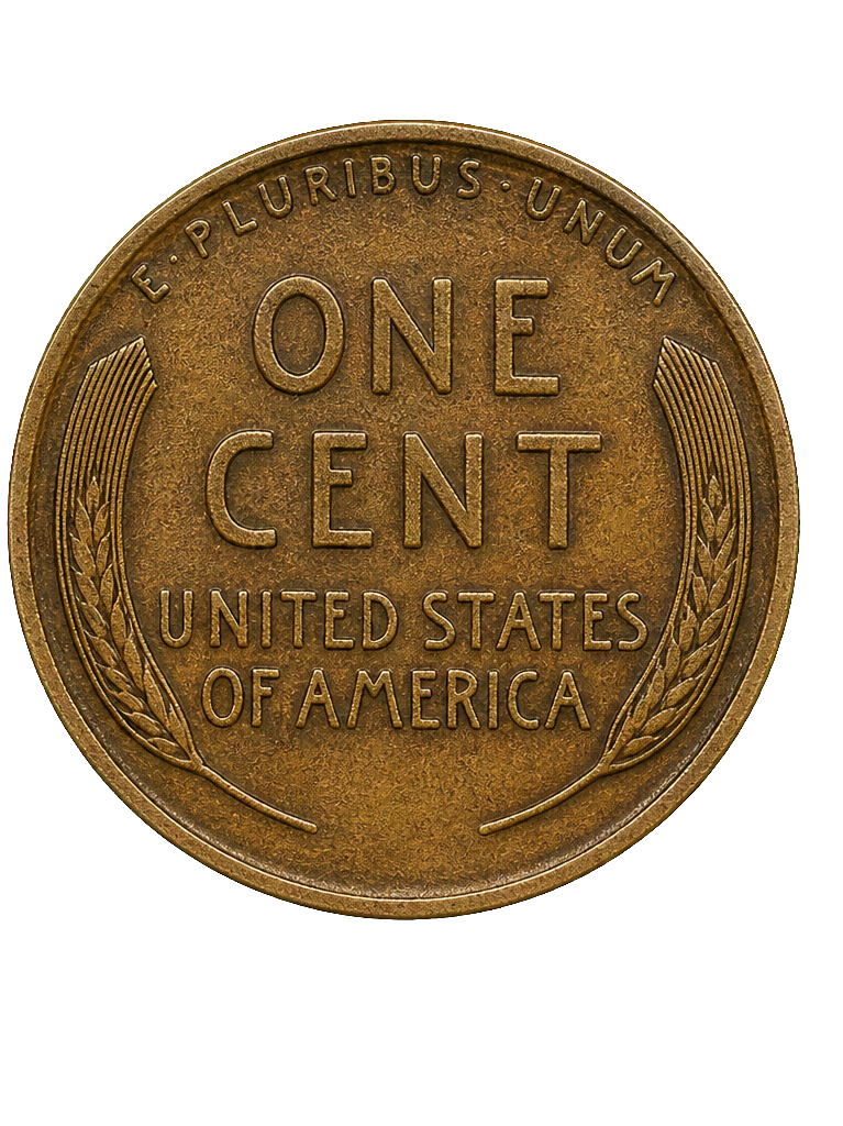 1914-D Lincoln Wheat Penny reverse