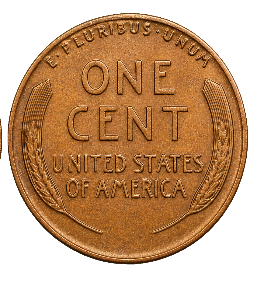 1955 Doubled Die Obverse Lincoln Wheat Penny reverse