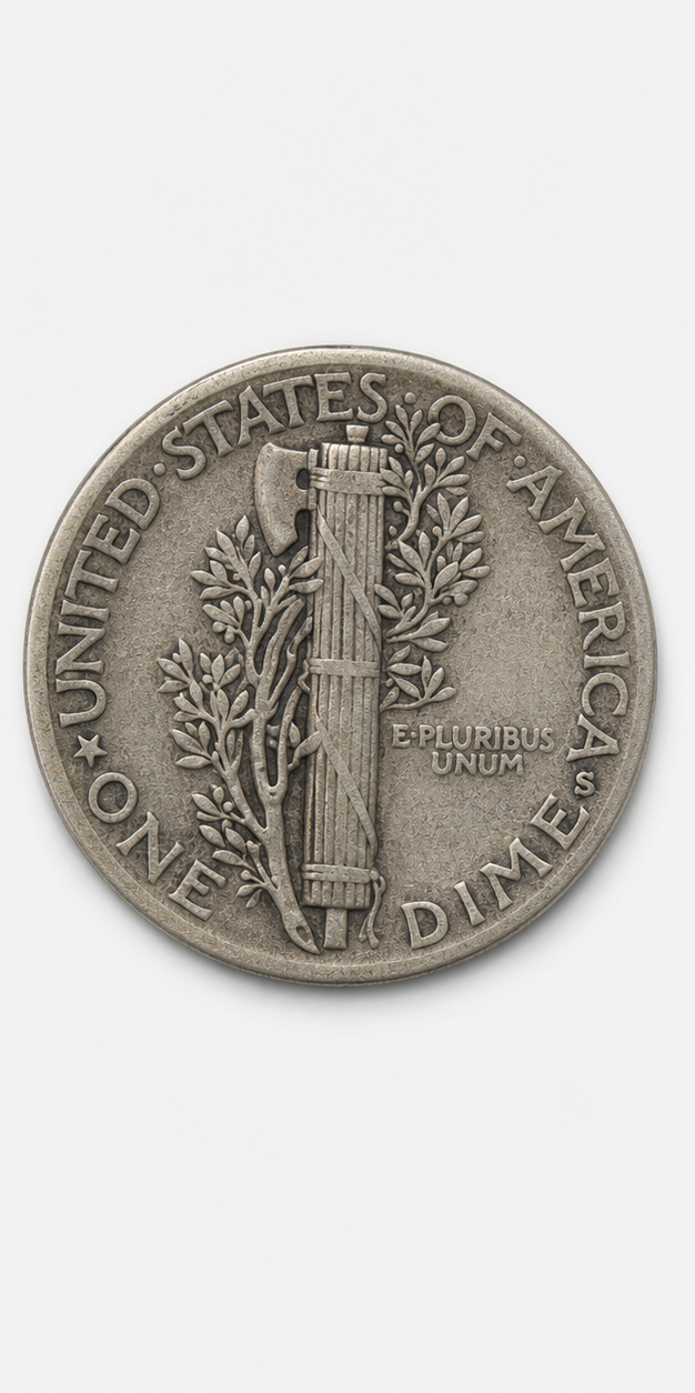 1926-S Mercury Dime reverse