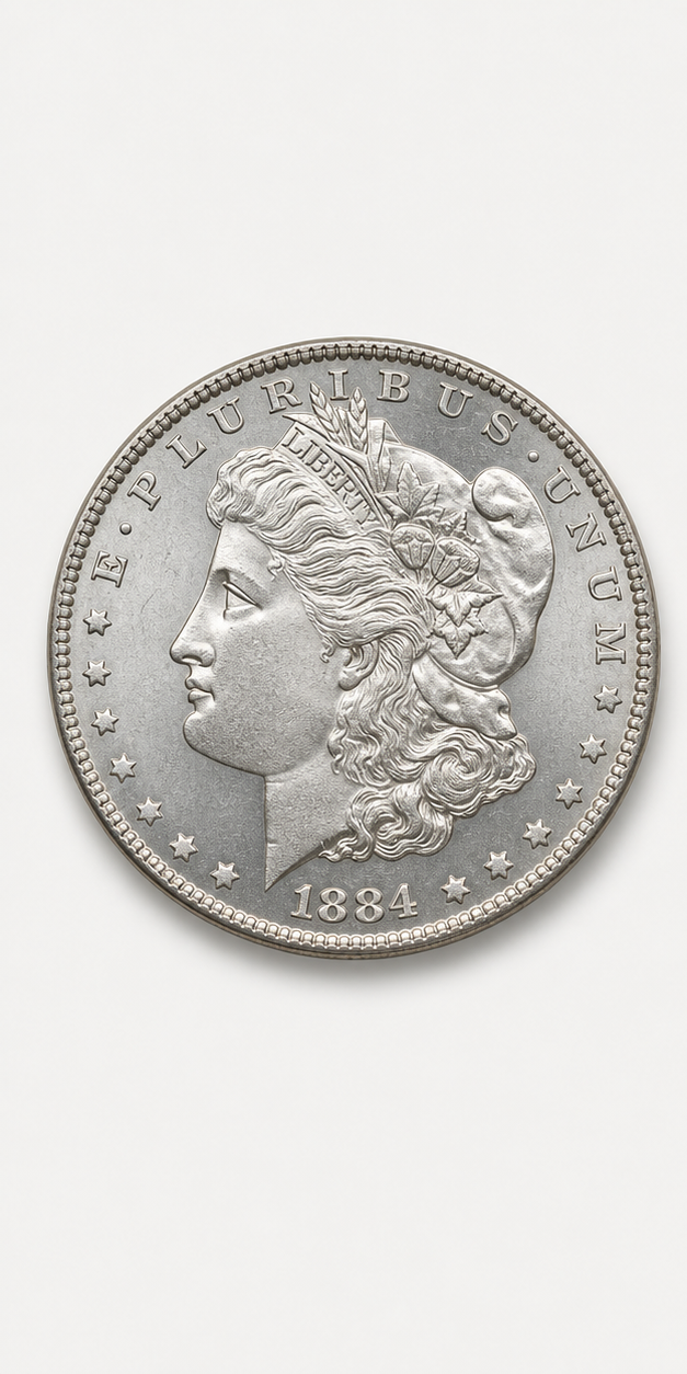 1884-CC Morgan Silver Dollar obverse