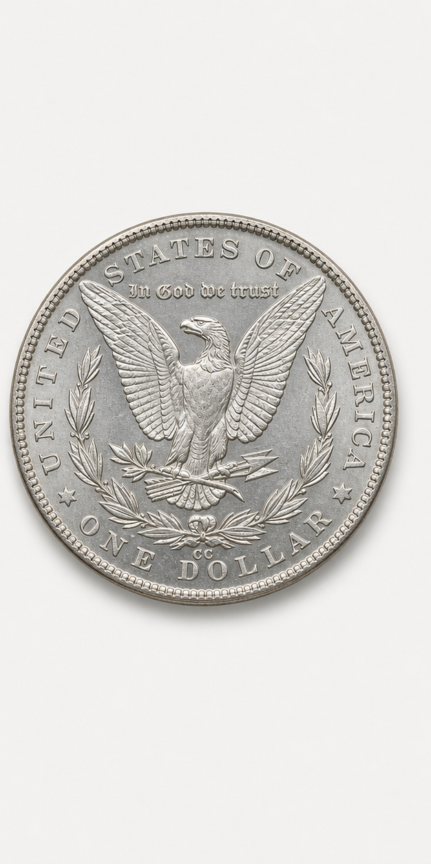 1884-CC Morgan Silver Dollar reverse