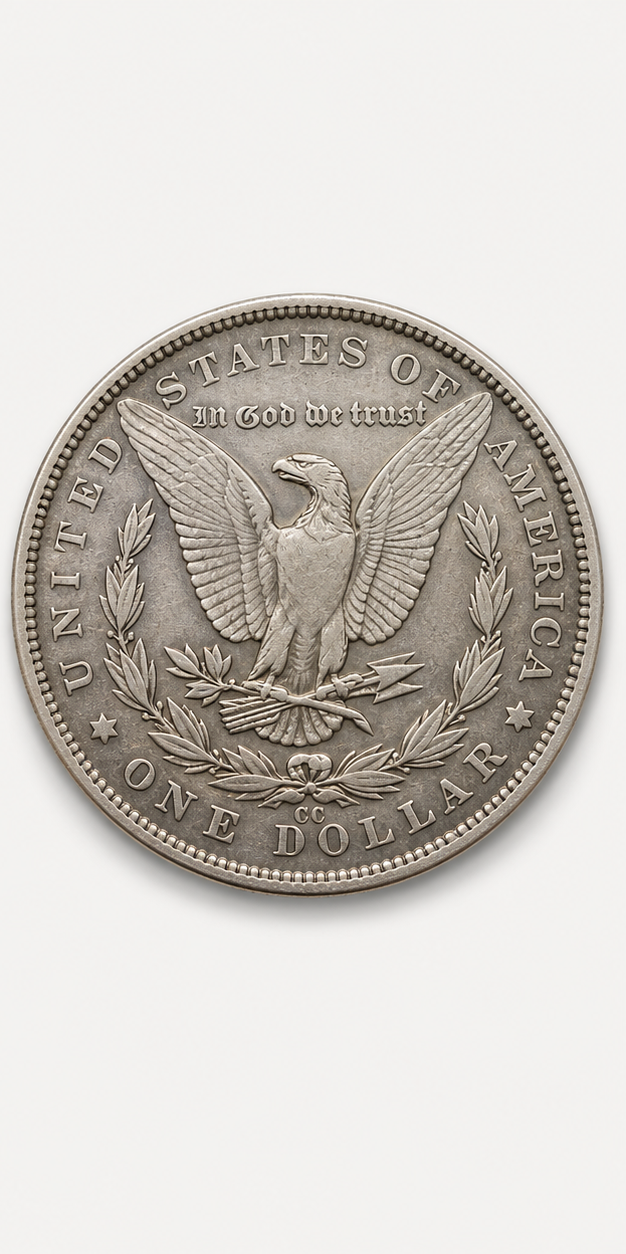 1889-CC Morgan Silver Dollar reverse