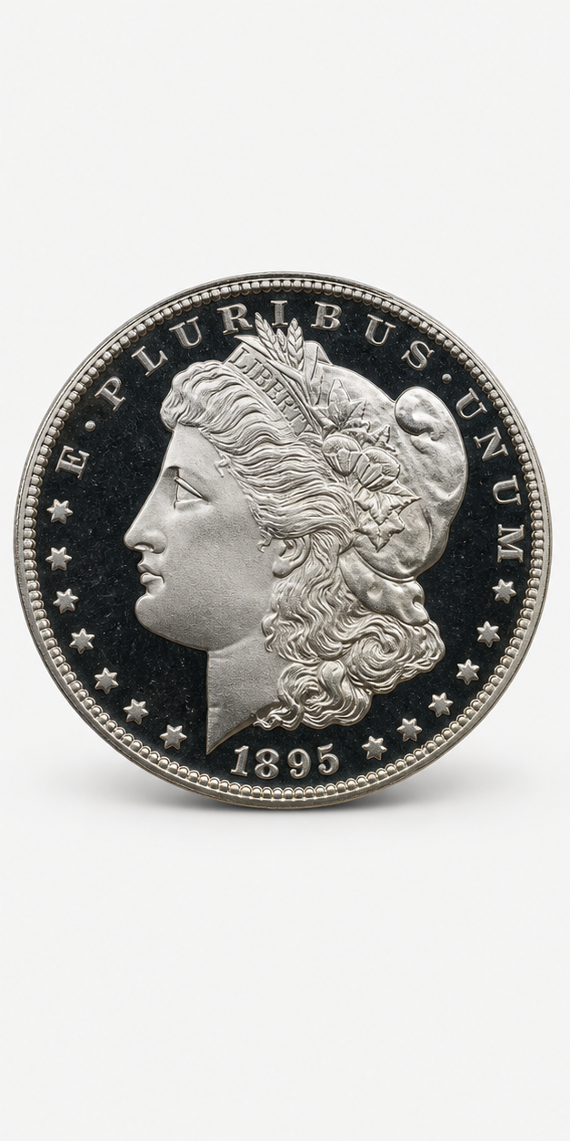 1895 Proof only Morgan Silver Dollar obverse