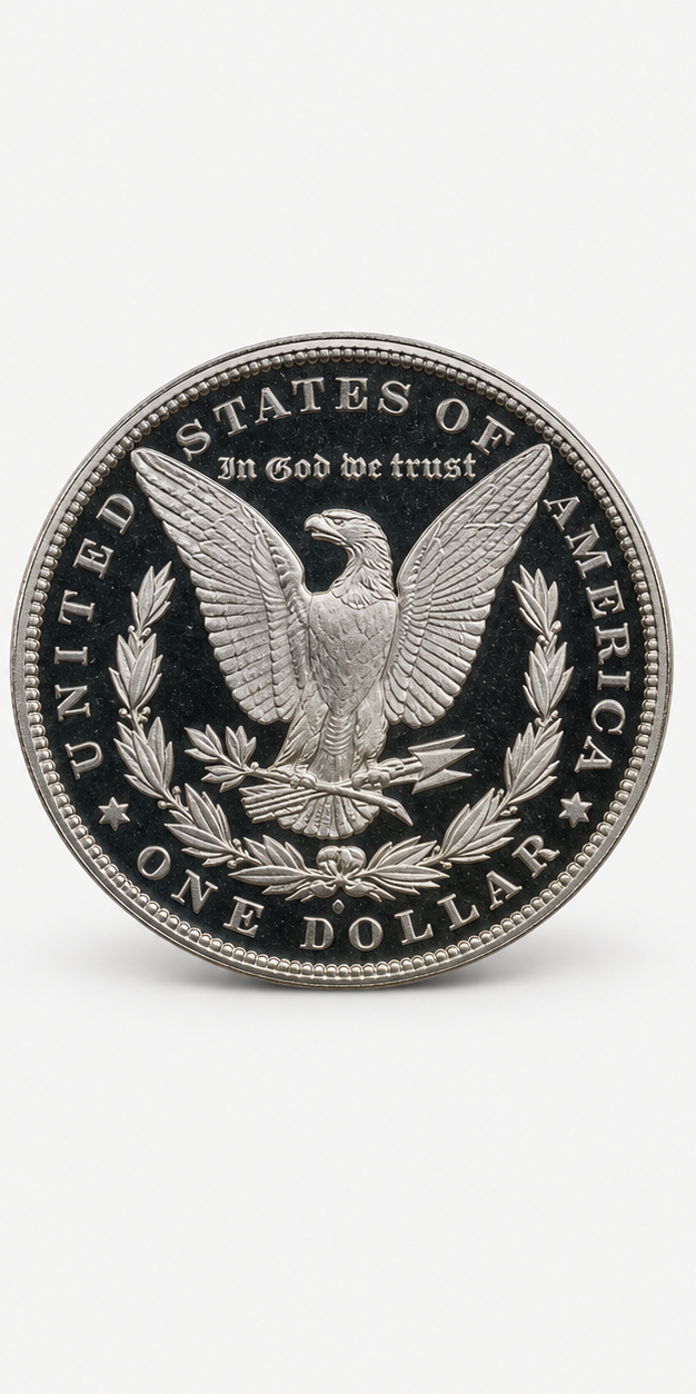 1895 Proof only Morgan Silver Dollar reverse