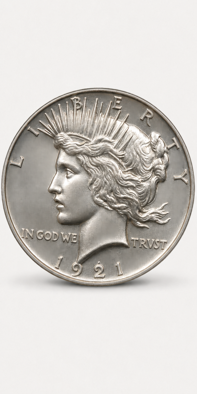 1921 High Relief Peace Dollar obverse