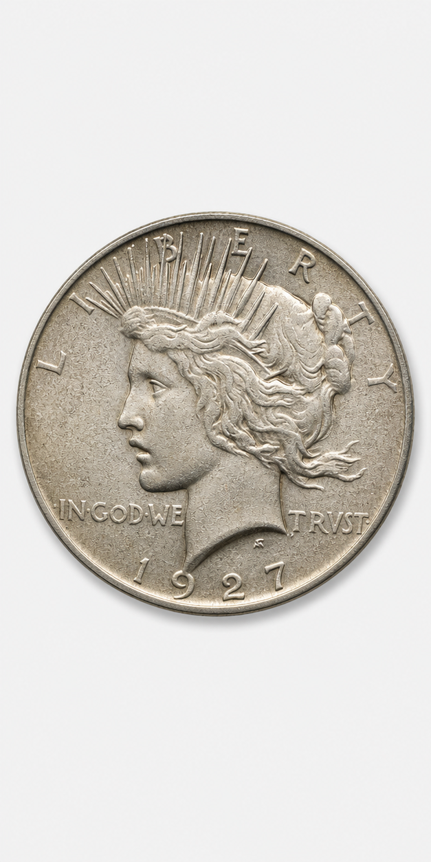 1927-S Peace Dollar obverse
