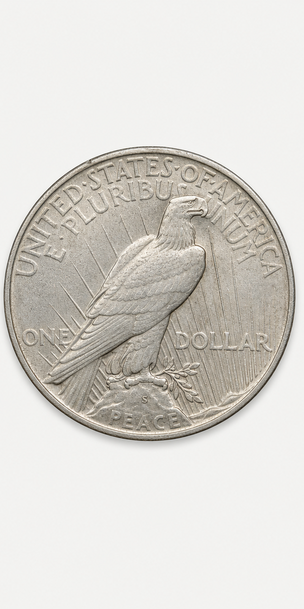 1934-S Peace Dollar reverse