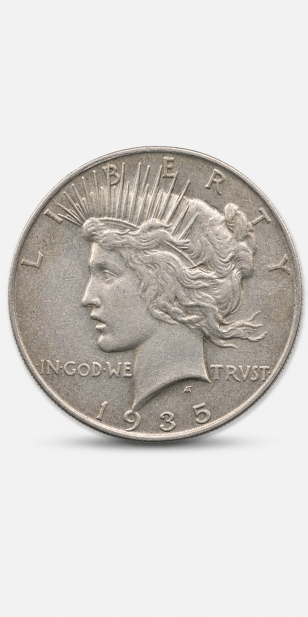 1935-S Peace Dollar obverse