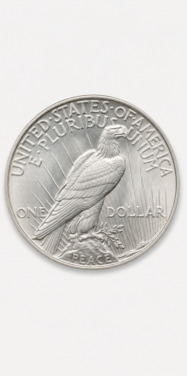 1964-D Peace Dollar reverse