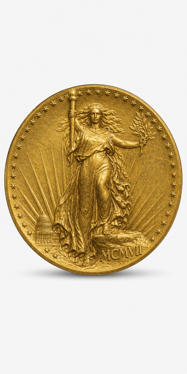1907 High Relief Saint-Gaudens Double Eagle obverse