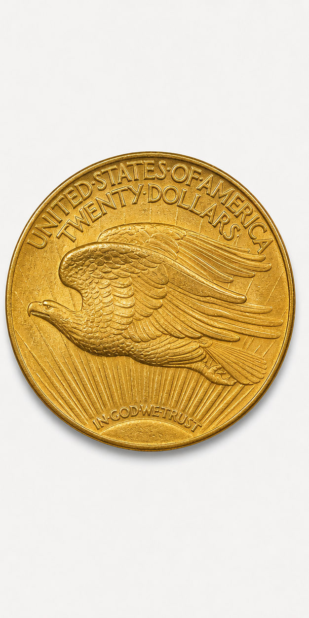 1921 Saint-Gaudens Double Eagle reverse