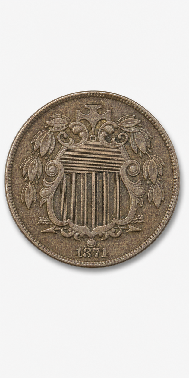 1871 Shield Nickel obverse