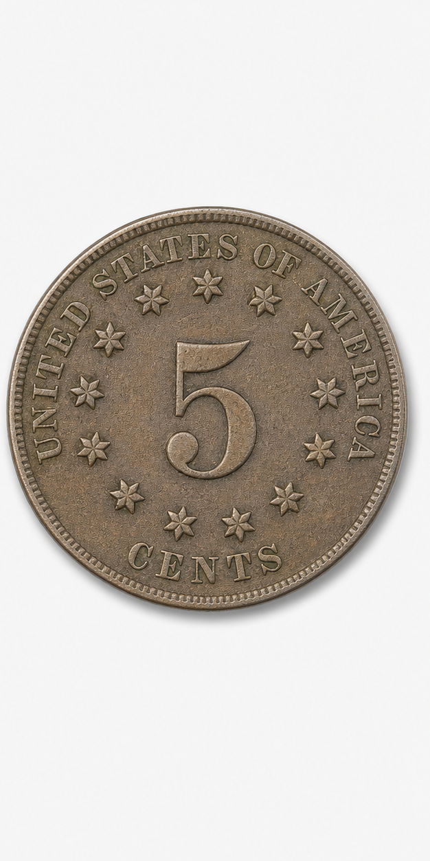 1871 Shield Nickel reverse