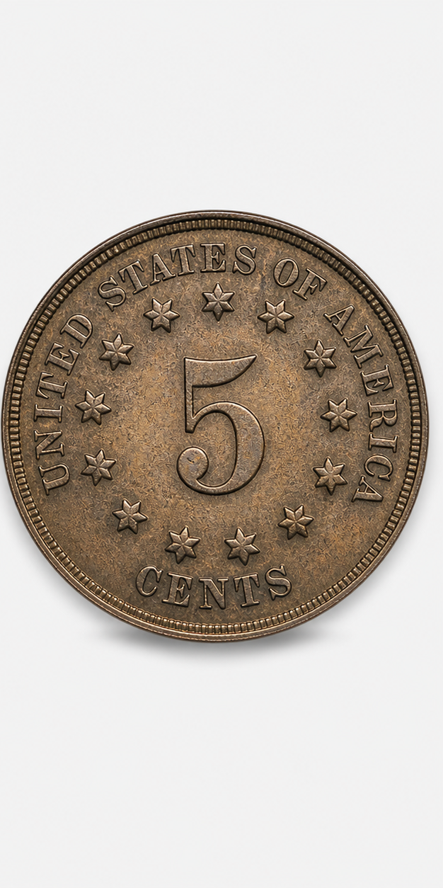 1877 Proof Only Shield Nickel reverse