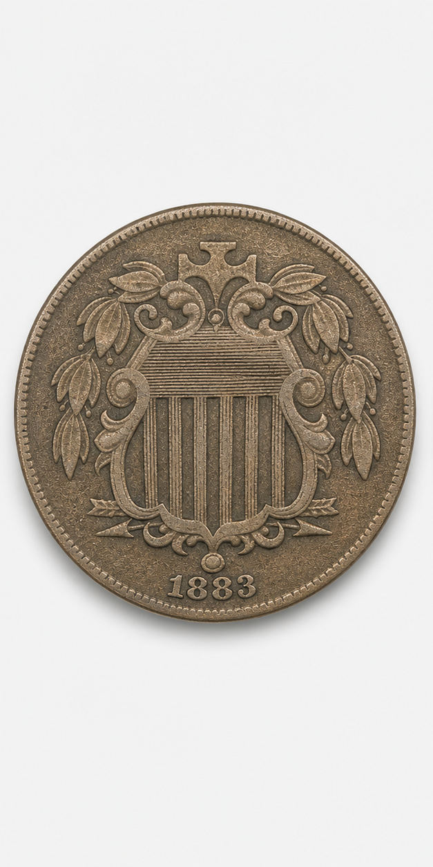 1883 Shield Nickel obverse