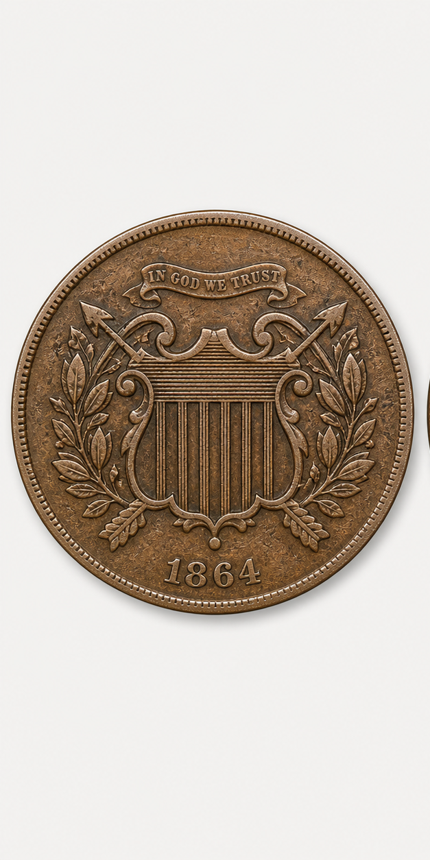 1864 Small Motto Two-Cent Piece obverse