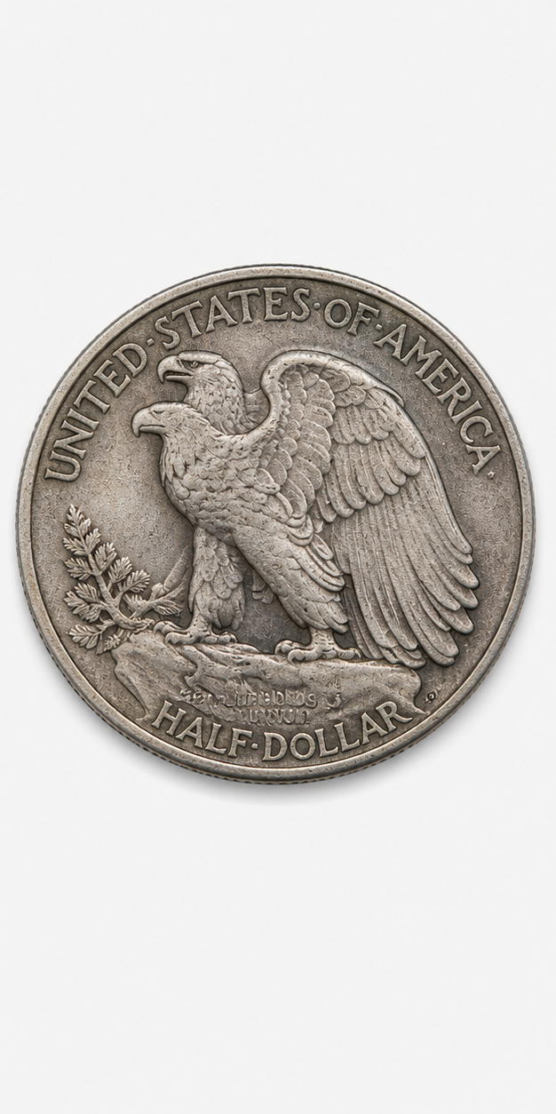 1916-S Walking Liberty Half Dollar reverse