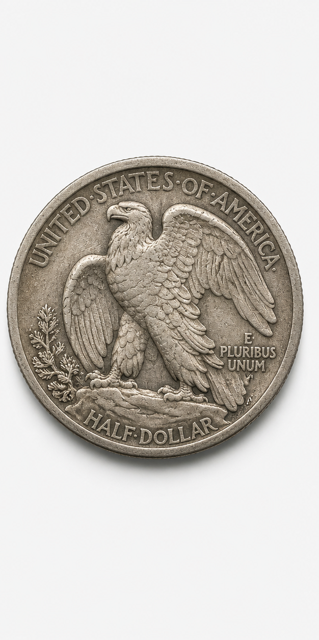 1921 Walking Liberty Half Dollar reverse