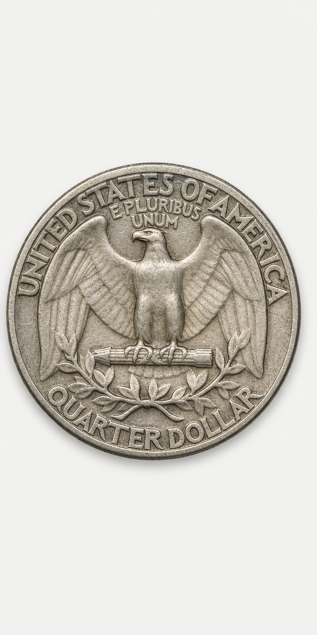 1937 Doubled Die Obverse Washington Quarter reverse