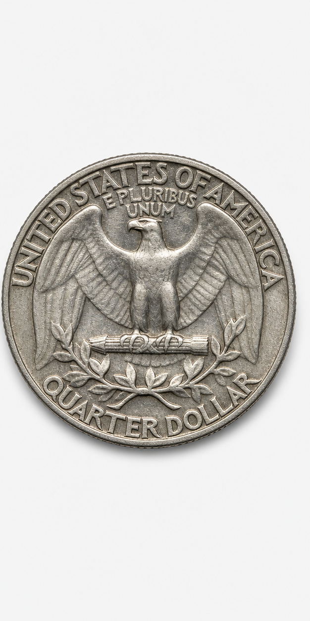 1964 Washington Quarter reverse