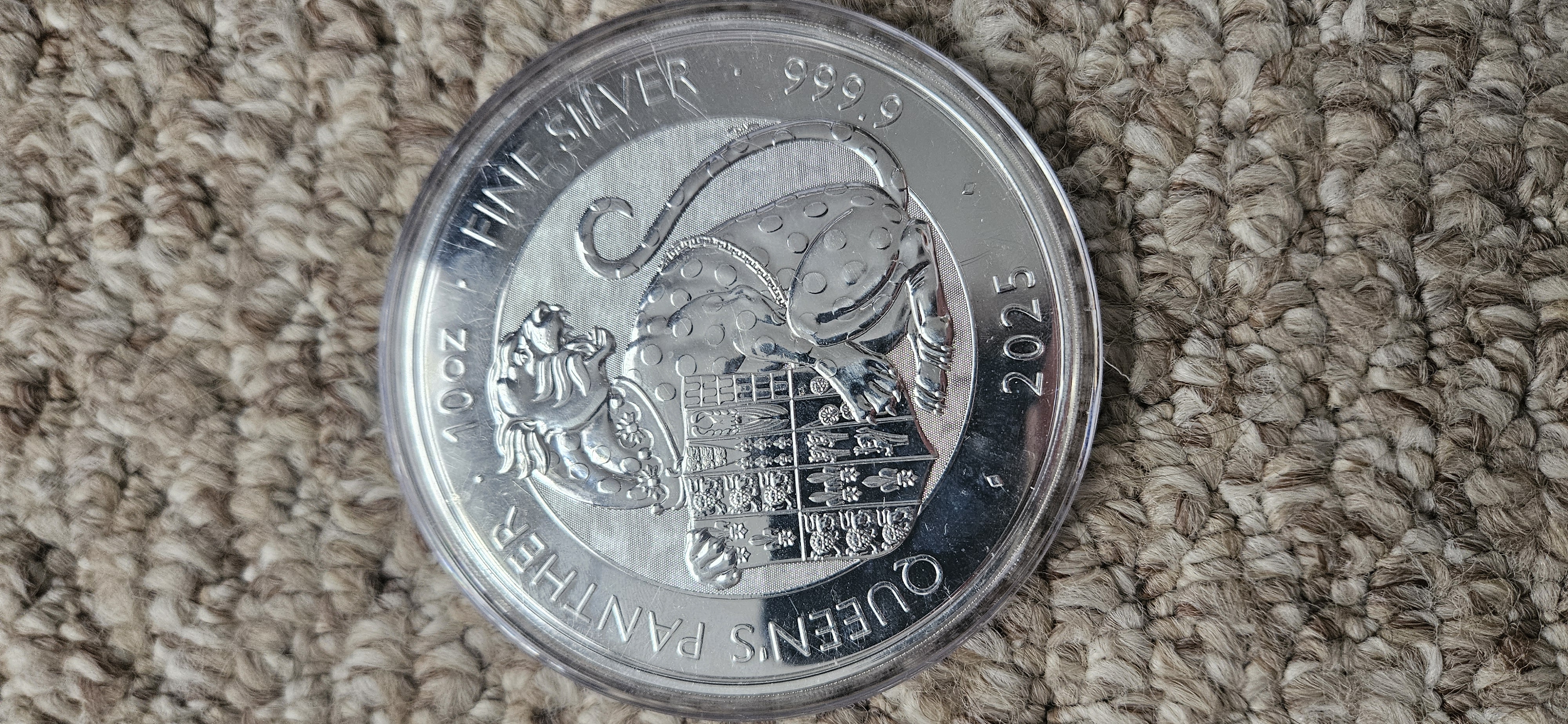 2025 10oz Silver Coin Tudor Queen's Beast Panther | PeerMetals