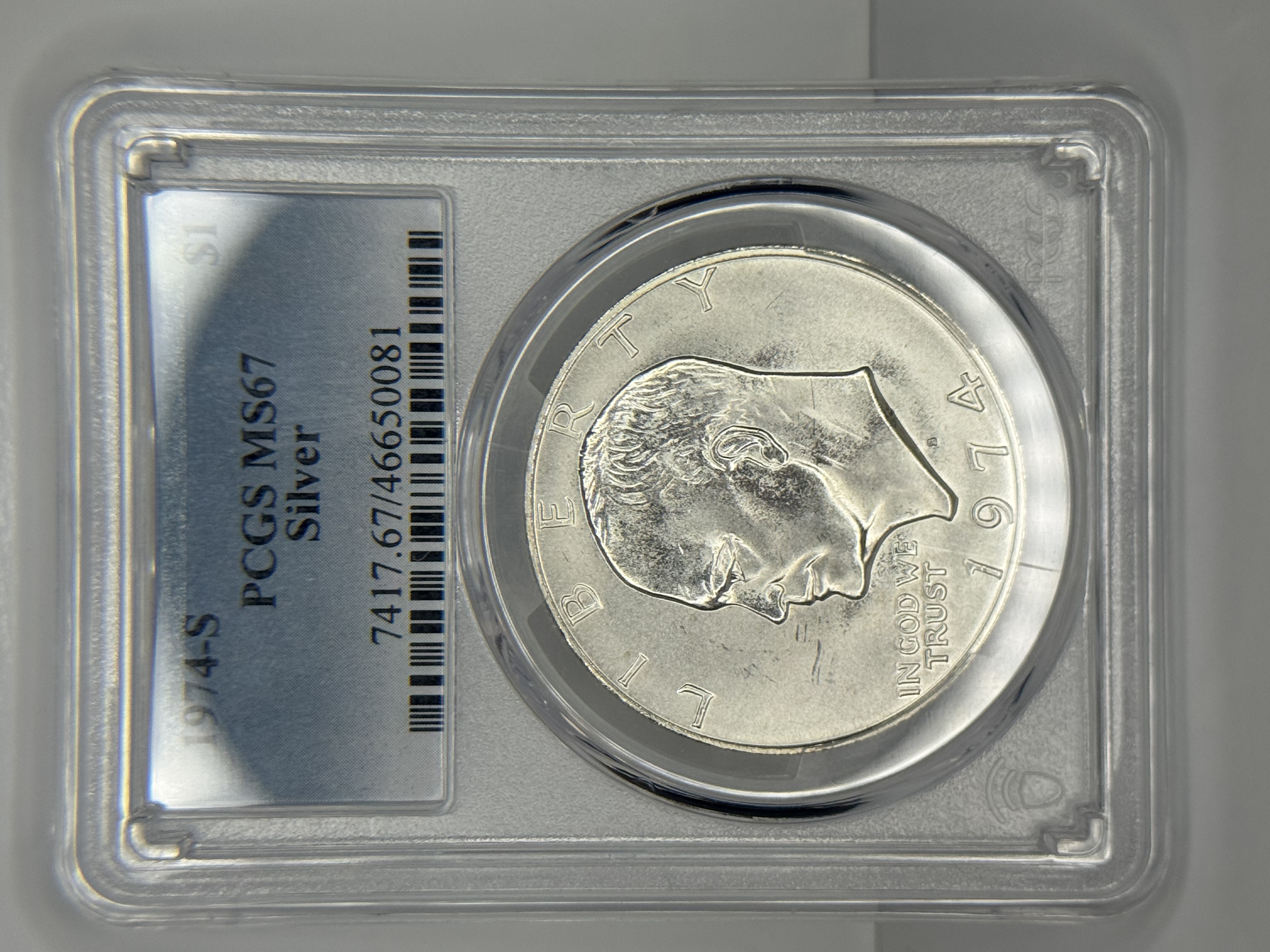 1974-S Silver Eisenhower Dollar PCGS MS67 | PeerMetals