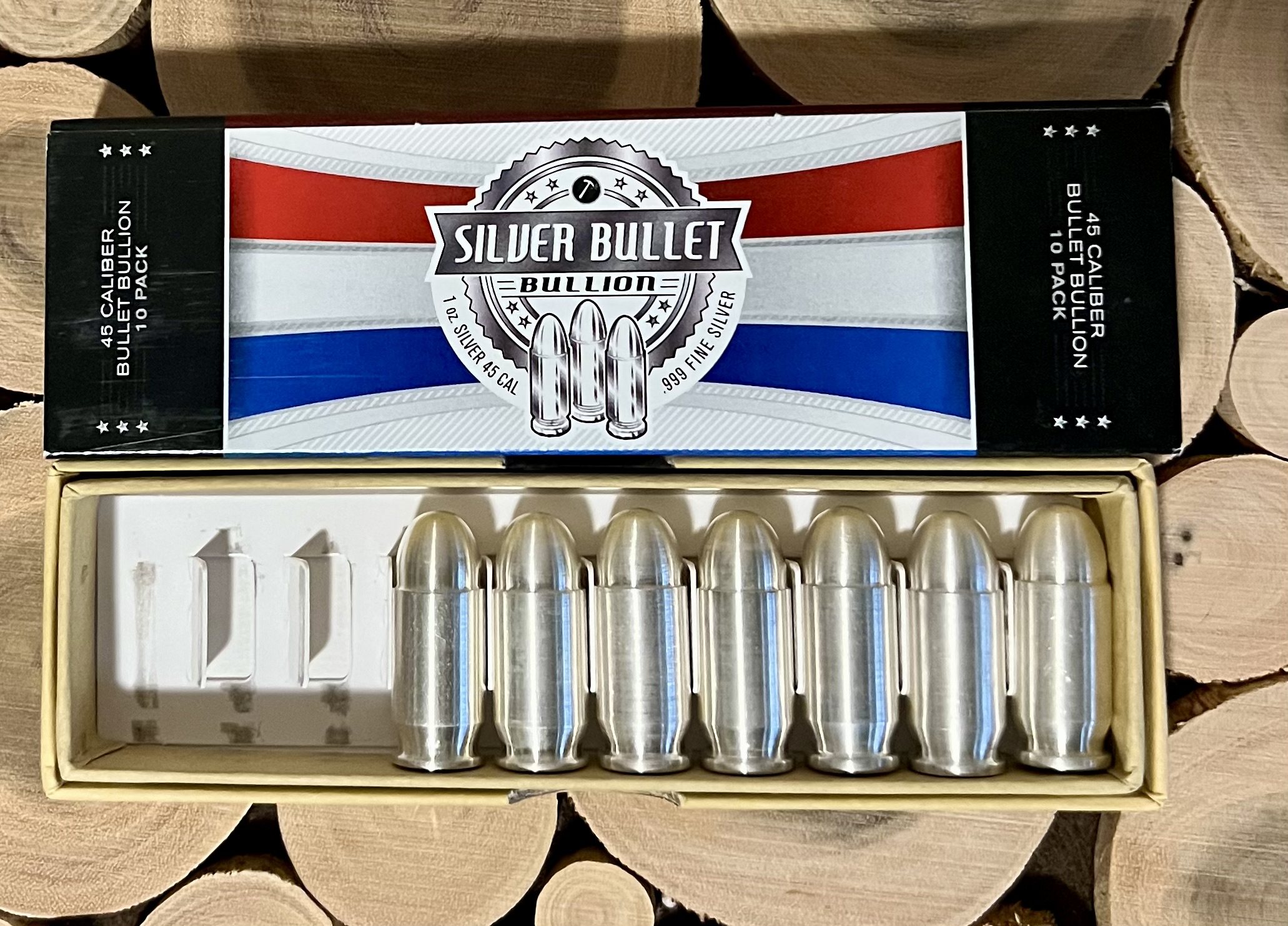 1oz SilverTowne Silver Bullets (7) with Box | PeerMetals