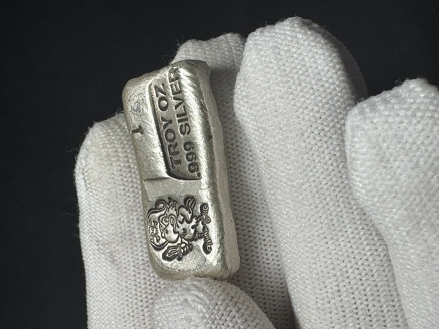 1 oz Hand Poured Pirate Silver Bar - PG&G | PeerMetals