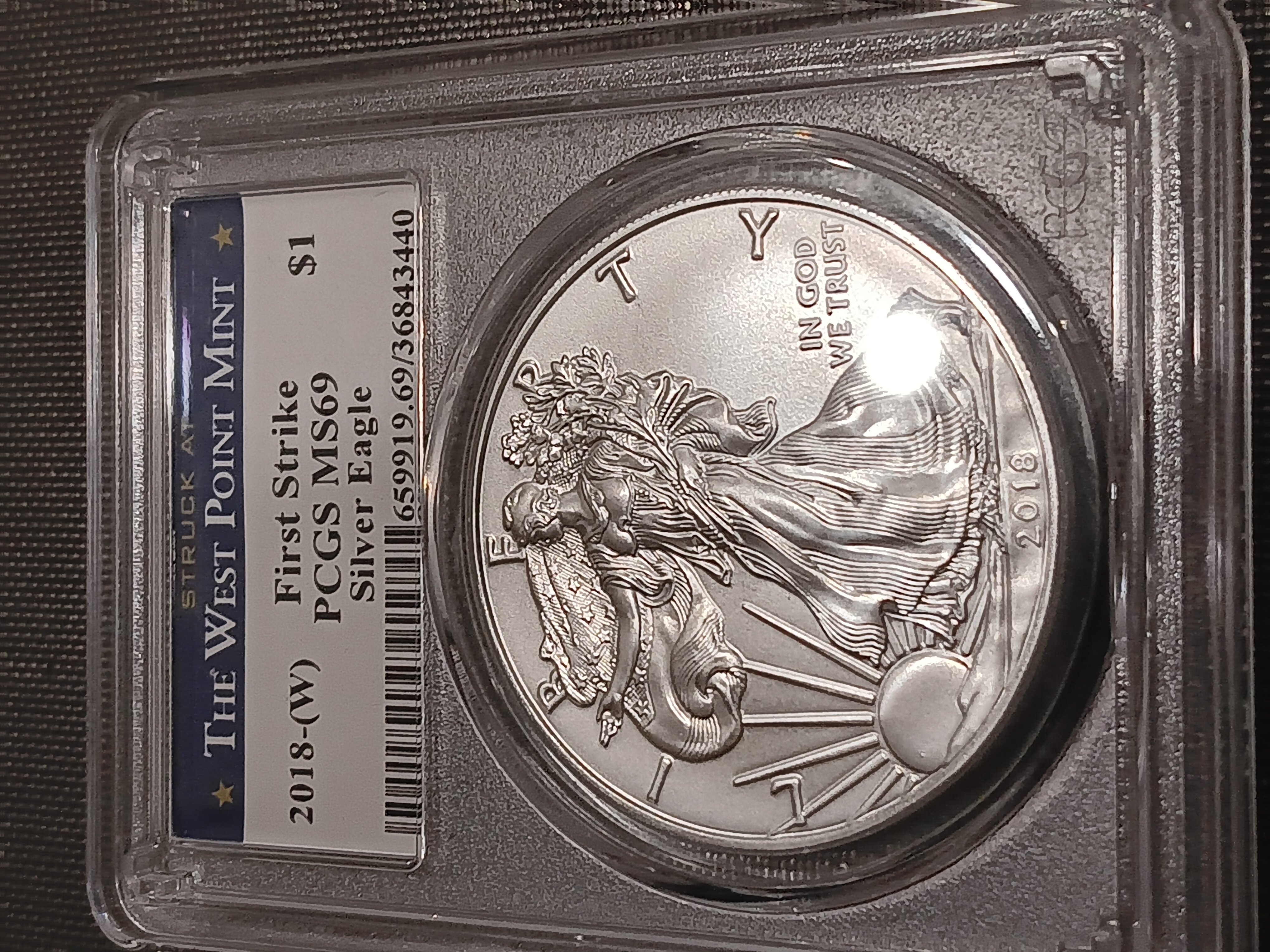 2018-W First Strike PCGS MS69 Silver Eagle | PeerMetals