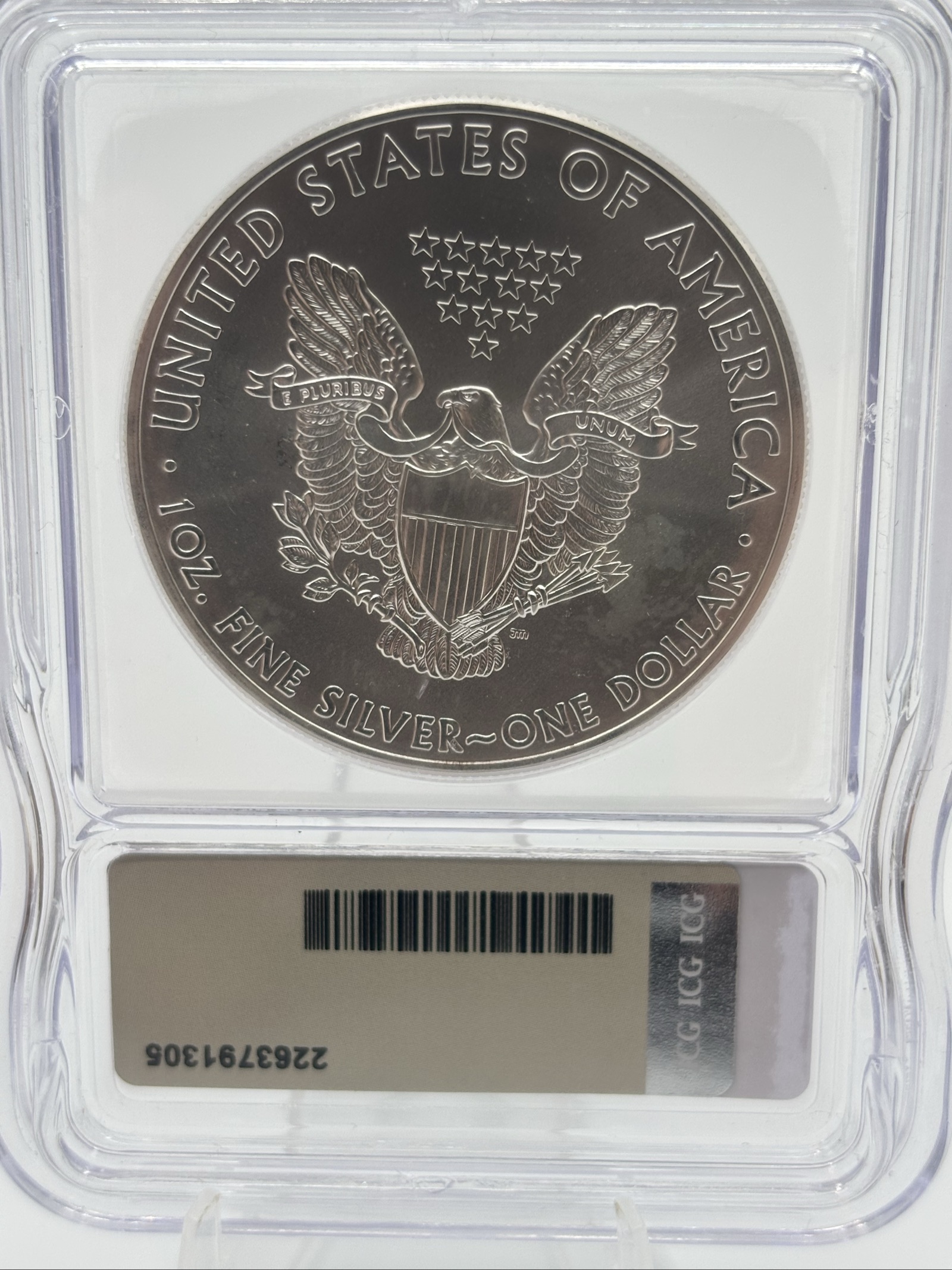 2013 ASE 1oz .999 Silver ICG MS69 Flag Label | PeerMetals